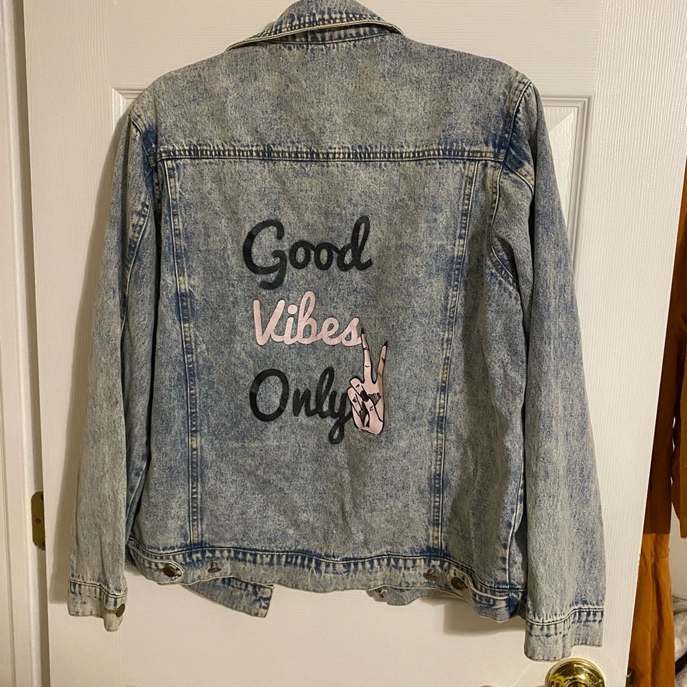 Pacsun stitched Jean jacket - L